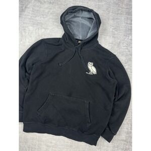 Octobers Very Own OVO Sweatshirt Mens Medium Black Hoodie Classic Owl Logo